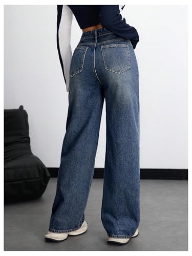 SOLY HUX Women's High Waisted Wide Leg Baggy Jeans Casual Loose Denim Pants2