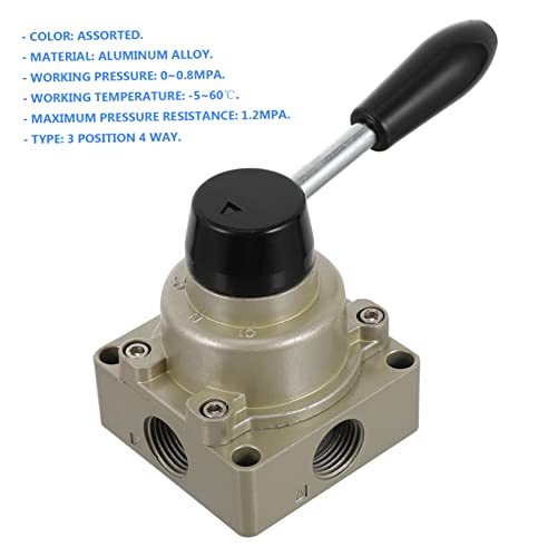 Válvula de control neumática de vías palanca manual para flujo de agua 4