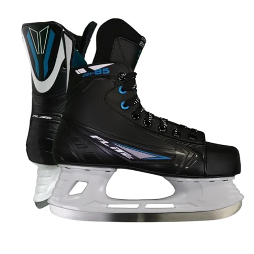 Flite Hockey Chaos CX-85 Adult Ice Hockey Skates | Black/Blue (9)