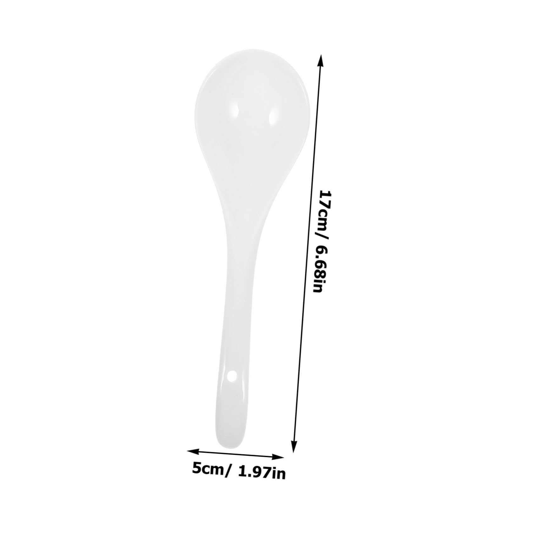 CONGARTENO 3pcs Ceramic Spoon Shaker Ramen Noodle Short Handled Spoon Large Spoons Ceramic Dinner Spoon Food Serving Spoons Delicate Dinner Spoon Spoons for Ramen Kitchen Spoon White Ceramics