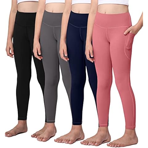 Aenlley Yoga Active Leggings for Girls with 2 Pockets Cover