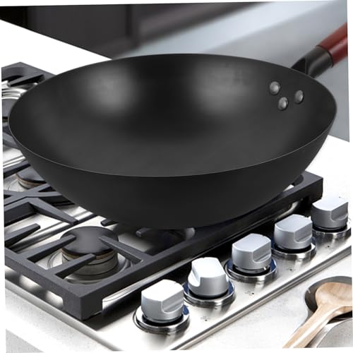 Wok de hierro antiadherente para cocina a gas miniatura 7