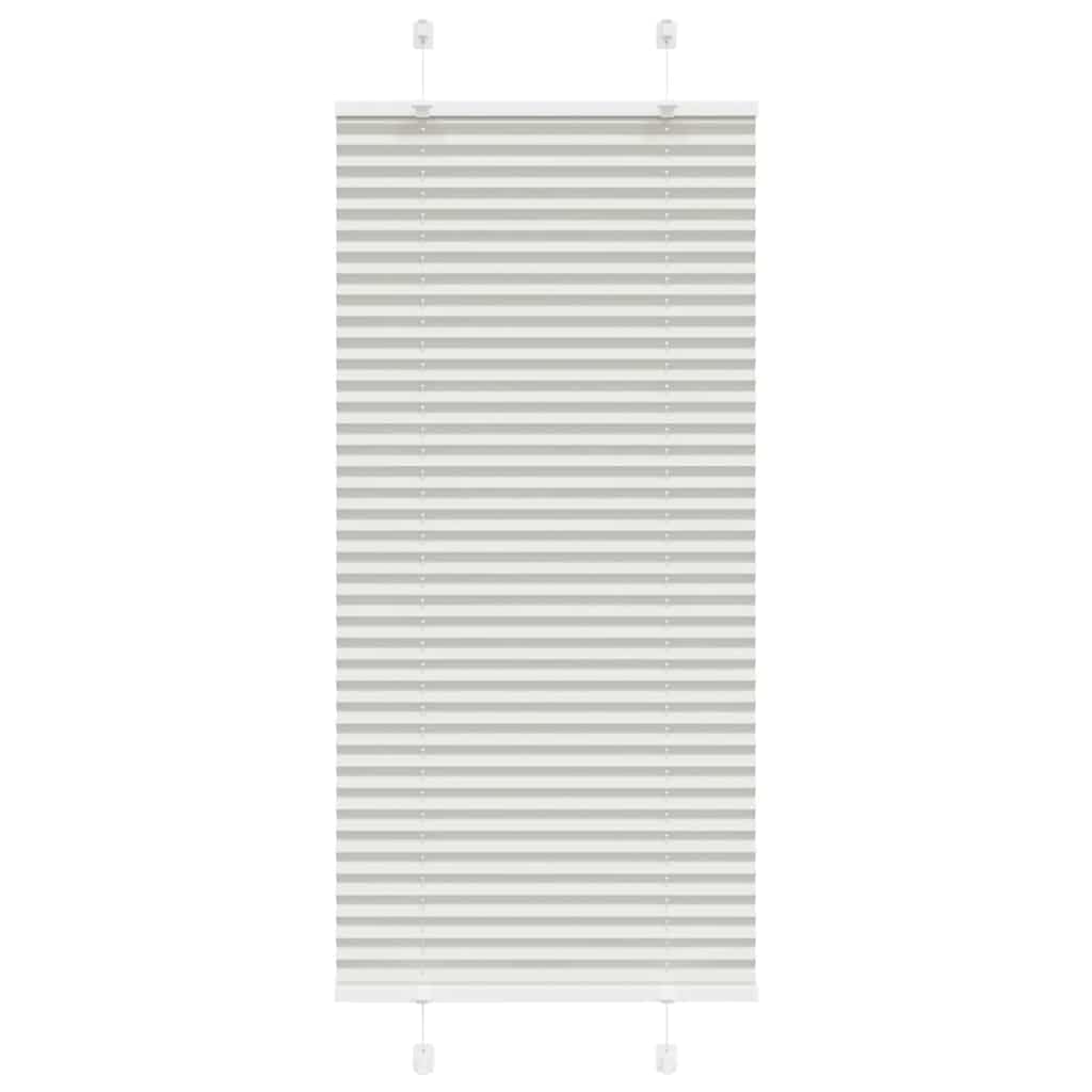 vidaXL Pleated Blind Light Grey 55x100 cm Fabric Width 54.4 cm Polyester, pleated window shade, pleated shade, concertina blind, plisse blind