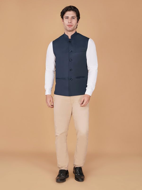 Image of DEIFIC Bandi Modi Koti, Nehru Jacket for Men, Cotton Waistcoat for All Occasion: Diwali, Wedding, Ethnic, Office Party, Formal & casual Look