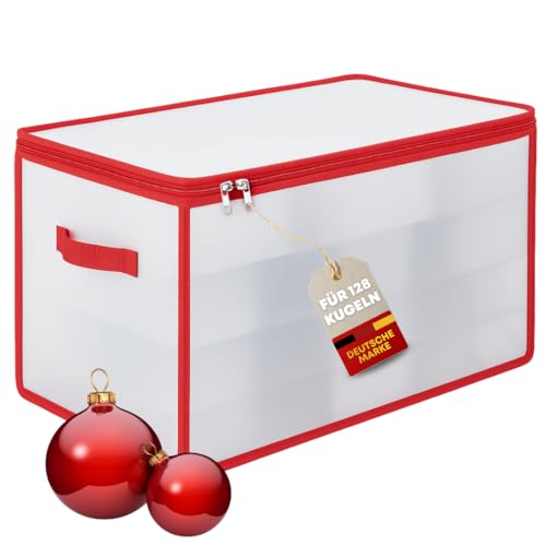 Quality-Collection Weihnachtskugel Aufbewahrungsbox XL | Für 128...