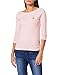 TOM TAILOR Damen Gestreiftes Shirt mit Herz-Stickerei 1024035, 26034 - White Peach Small Stripe, L