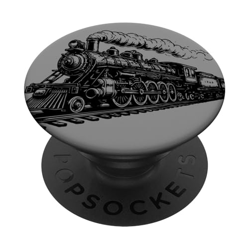 Classic Steam Engine Locomotive Train Vintage Railroad PopSockets Adhesive PopGrip