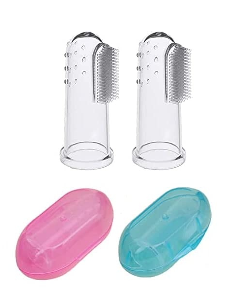 Baby Finger Toothbrush for Training Teething - Infant & Toddler & Kids Tooth Brush Soft Babies Toothbrushes Oral Cleaning Massager to Train Your Child Healthy Oral Habits-image-11