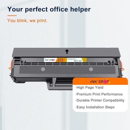 Image of INKSPOT 101 Toner Cartridge Replacement for MLTD 101S Toner Cartridge Compatible for Samsung Printers SF760P, SF761P, ML2160, ML2161, ML2162G, ML2165 (TN-MLT101 1PIC)