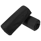 DOITOOL 2 Stück Lounge Chair Fußpolster Schwarz Strapazierfähige Polsterung für Outdoor Gartenstühle und Terrassenliegen Einfache Montage Ersatz fußkissen für Liegestühle Wetterbeständig