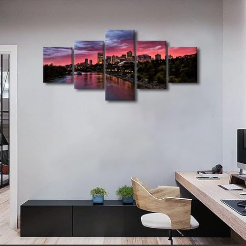 Poster des illustrations avec cadre 100 x 50 cm prêt à poser