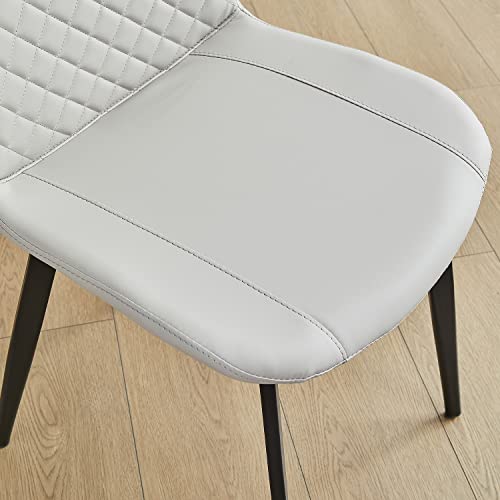 Seonyou Beige Dining Chairs Set Of 4 For Kitchen Dining Room, Upholstered Leather Mid Century Modern Dining Chair, Heavy-Duty Metal Dining Chairs For Restaurant, Living Room, Waiting Room, Farmhouse #TOP5