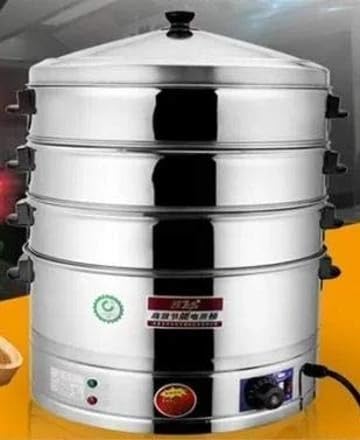 MAZORIA Stainless Steel Electric Momo Steamer dimsum Steamer Pasta steamer Vegetable steamer