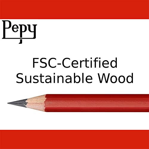 Pepy Aero Graphite Professional Drawing Pencils - Set Of 12 H Pre-Sharpened Black Lead Pencils; Perfect For Drawing, Sketching And Shading, Graphic And Fine Art #TOP4