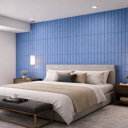 Image of MMT Acoustix Slats Felt Acoustic Wall Panel | Sound Proofing for Room |Premium Acoustic Panel |Pin Board for Wall |Sound Absorbing Panels | Slats Felt Acoustic Wall Panel |Carolina| 30 x 30 cm| 8 Pcs