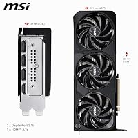 MSI GeForce RTX 5080 16G Shadow 3X OC — 16GB GDDR7 (30Gbps/256-bit), PCIe 5, Boost: 2640 MHz, HDMI 2.1b, DisplayPort 2.1b – Ansicht 6