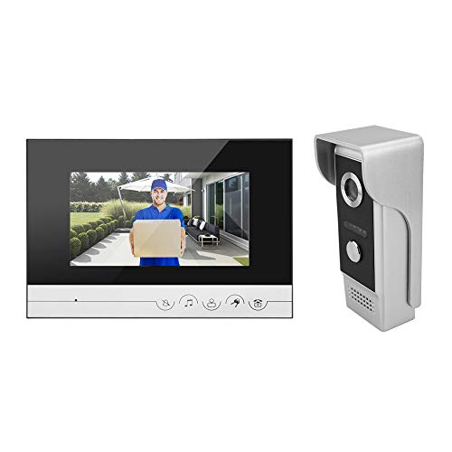 Timbre para Puerta,Bigwinner Timbre Video Portero Intercomunicador y 7" color verdadero TFT - pantalla de visualización LCD, Renunciar al espejo de la puerta