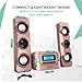 Philco Bluetooth Stereo System for Home, Compact CD Stereo Shelf System with Speakers, Digital FM Radio, Remote Control | LCD Display | MP3 & AUX Port Compatible | USB Playback