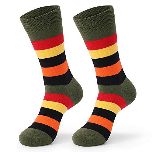 Mens Dress Socks 5 Pack Colorful Socks for Men Cotton Fashion Crew Casual Socks3