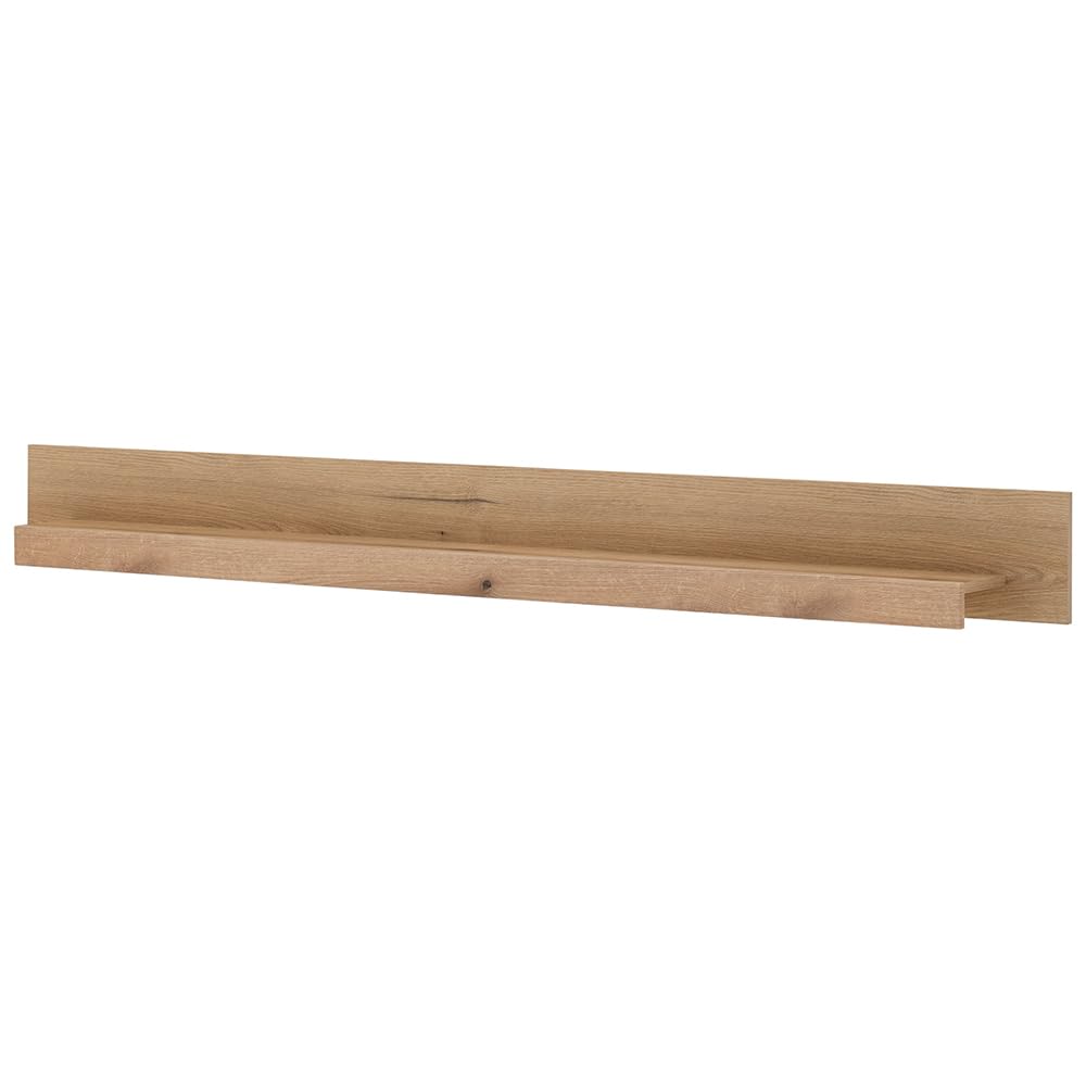 Lomadox Wandregal 200 cm breit Wandboard Hängeregal Regal in Eiche mit 1 Ablageboden