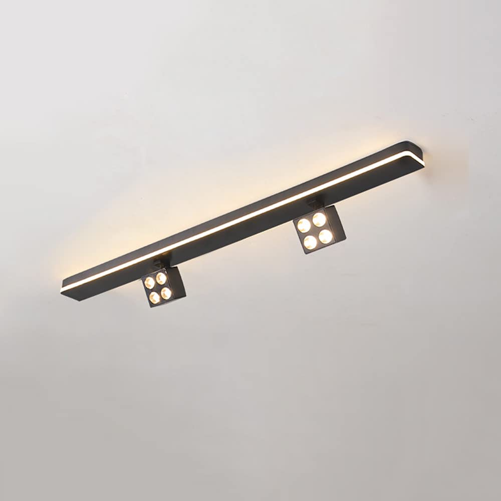 Wewnętrzny natynkowy LED regulowany reflektor sufitowy, lampa sufitowa na szynie kuchennej, stałe oświetlenie, kierunkowe światła punktowe, lampy akcentujące do przedpokoju i salonu - jeden kolor - 2