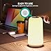 ROOTRO Touch Bedside Table Lamp, [Sleek Design & RGB Mode] 3 Way Dimmable Small Lamp for Bedroom, LED Lamp with Warm White Lights, Multi-Color Smart Nightstand Lamp for for Living Room Home Gifts