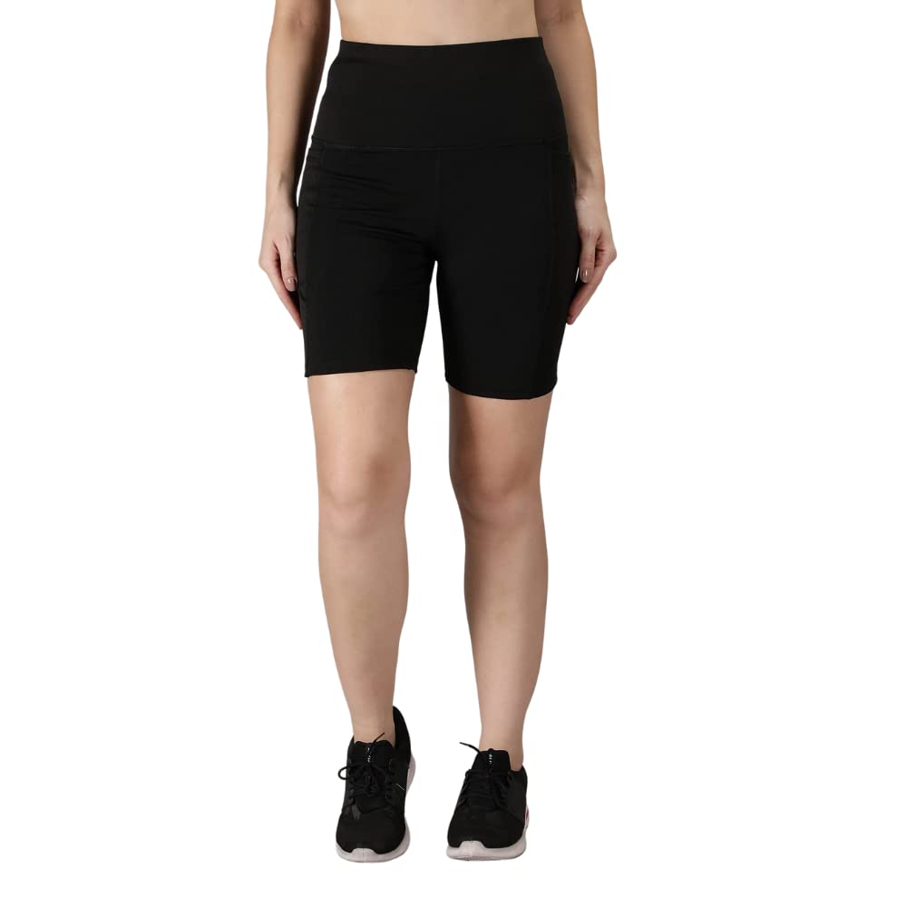 madact High Waist Gym Yoga Workout Sports Knee Length Legging Tights with 4 Way Lycra Stretch Super-High Waisted Non-Transparent CloudSoft Fabric Knee Length 2 Pockets-picture-31