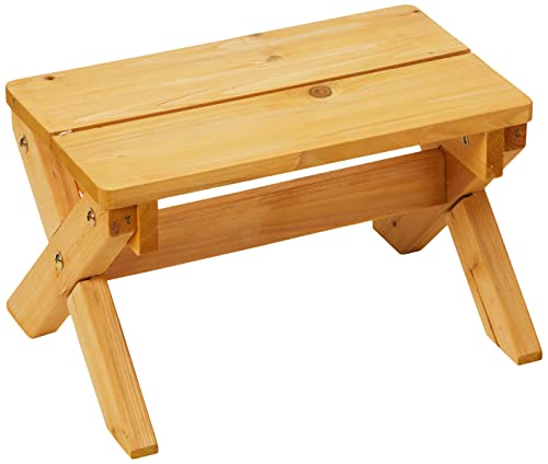 image for KidKraft Outdoor Wooden Table & Bench Set with Striped Umbrella, Child