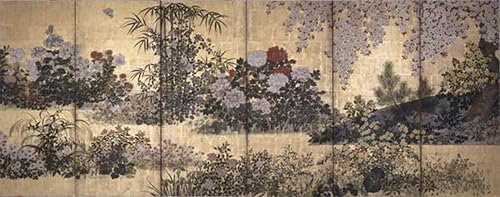 Tableau Toile Affiches d'Art Fleurs et animaux Tawaraya Sotatsu