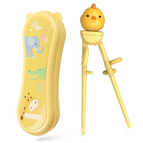 Training Chopsticks for Kids and Beginners - 1 Pair Chopstick with Attachable Learning Chopstick Helper - Right Handed Only