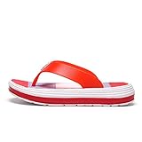  Herren Damen Flip Flop Sommer Hausschuhe Sandalen Badeschuhe Strandschuhe(16807-Red40)