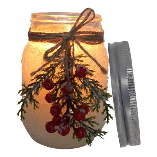 Velas en tarro de vidrio, vela en tarro de vidrio de invierno | Velas perfumadas con vela en tarro de vidrio - Velas de soja naturales Vela en tarro vintage Velas aromáticas