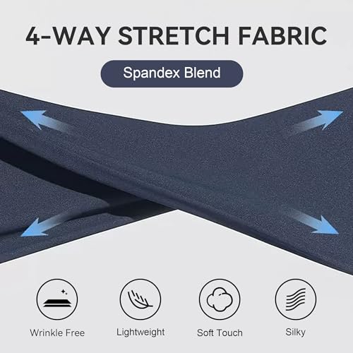 WARHORSEE Mens Dress Shirts Short Sleeve Performance 4-Way Stretch Wrinkle Free Casual Button Down Shirt2