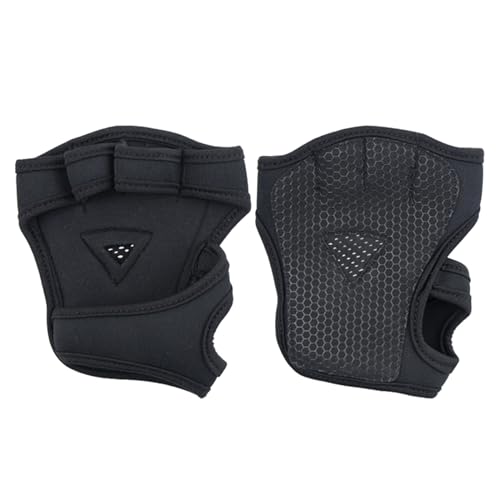 Hattba 1 par de guantes de entrenamiento con pesas, protector de palma de silicona, guantes de entrenamiento de cuatro dedos para ciclismo, ejercicio físico