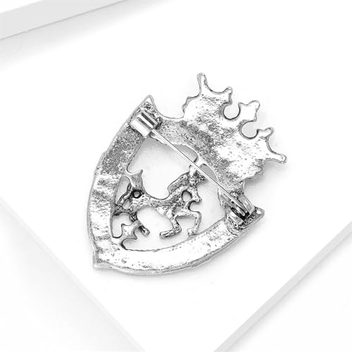 Image of Dreuyet Horse Brooch Pin Horse Racing Suit Lapel Pin for Women Men Rhinestone Antique Gold Horse Animal Brooch Clothing Outfits Accessory Jewelry