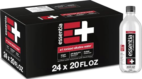 Essentia Ionized Alkaline Water, 9.5+ pH, 99.9% Pure, 24 x 20oz