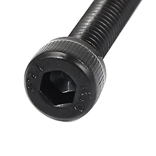 sourcing map 10 Stück M3 x 25mm Gewinde 0.5mm Steigung Sechskantschraube Maschinen Innensechskant Schrauben Zylinderkopfschrauben Schwarz