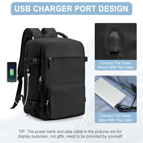 Large Travel Backpack for Women Men, Waterproof Carry on Backpack for Flight Approved, Personal Item Luggage Backpacks with Shoce Compartment, Tiktok Backpacks3