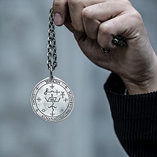 NIGHTCRUZ Seal of Archangel Michael Pendant, The 7 Archangels Necklace for Men Women4