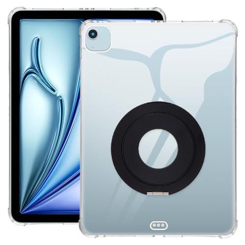 Coque iPad Pro 11 2022 transparente et noire avec support de bureau intégré