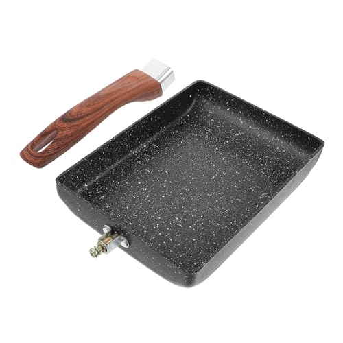 HIAKDOFT Sartén Cuadrada Pequeña Antiadherente para Desayuno Compatible con Cocina de Inducción y Gas con Mango Ergonómico Resistente al Calor para Uso Doméstico