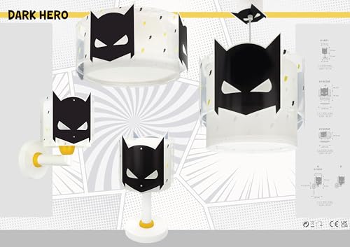 Dark Hero Lámpara Techo Infantil Dalber con difusor E27 6