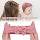 DHWEKU 2 Stück Stirnbänder Baby Mädchen,Baby Stirnband,Baby Haarband,Haarbänder Baby Stirnband,Baby Elastisch Schleifen Turban Haarband,Turban Für Babys Fotozubehör,Bögen Kinder Haarschmuck