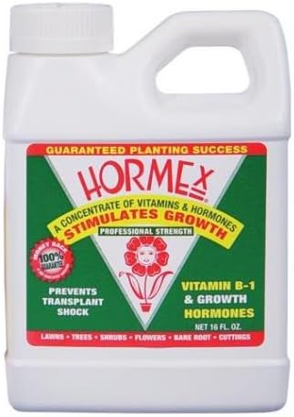 Hormex Vitamin B1 Rooting Hormone Concentrate - Rooting Hormone for Hydroponics, Aeroponics, Established Plants, Cuttings and More, Indoor and Outdoor Plant Growth Stimulator Concentrate - (32oz)