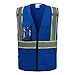 3C Products Deluxe Royal Ultra Cool Mesh Safety Vest with Clear ID pocket (X-Large)