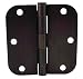 48 Oil Rubbed Bronze Interior Door Hinges 3.5 Inch X 3.5 Inch X 5/8 Inch Rounded Corner