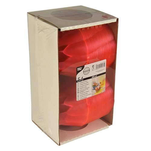 54 vasos para helados y postres, PS redondos, 400 ml, diámetro de 12 cm, 7 cm, color rosa