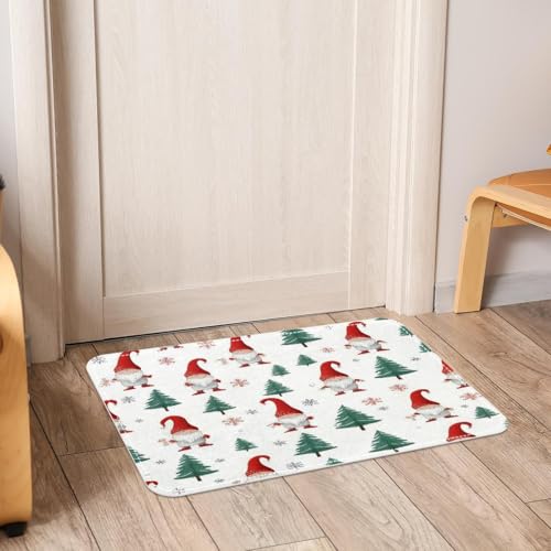 Felpudo de gnomos de Navidad 50x80 cm lavable, el tapete de entrada absorbente para tu cocina 7