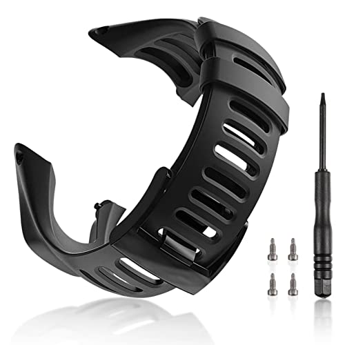 Correa de reloj de repuesto para Suunto Ambit 1 2 3 correa de goma, para Liberación Rápida de Silicona Suave y Agradable para la Piel Pulsera Correa Reloj 22mm Incidental destornillador de acero