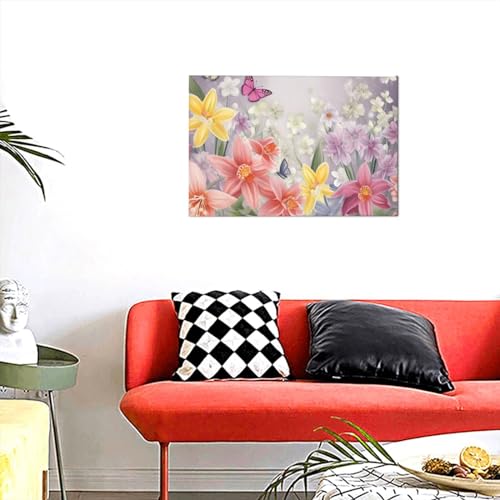 Fleurs de printemps sur toile pour salon - Peinture décorative YoupO moderne chambre